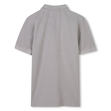HUGO playera polo para niño manga corta color gris